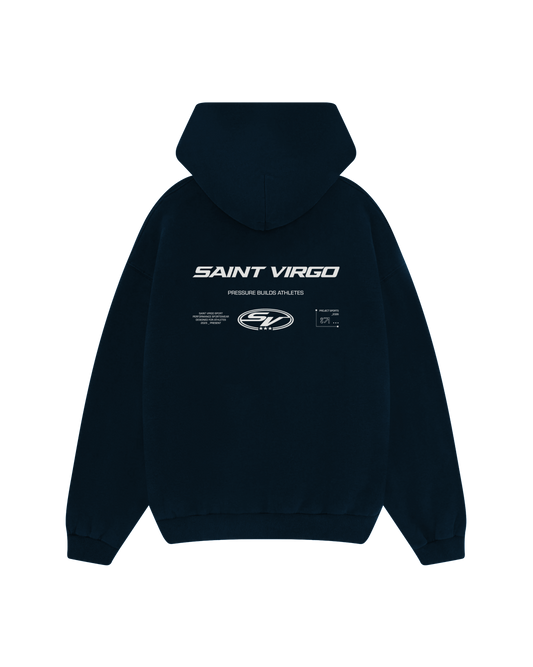 PRESSURE BUILDS ATHLETES | Navy Hoodie