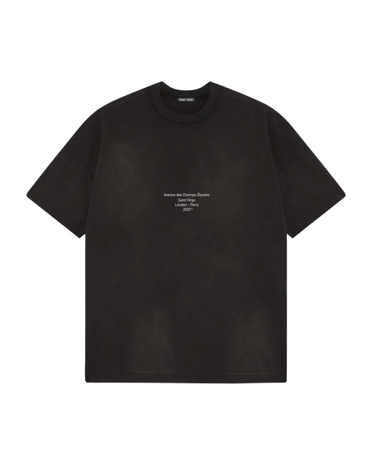 LDN - PARIS | Distressed Black T-Shirt