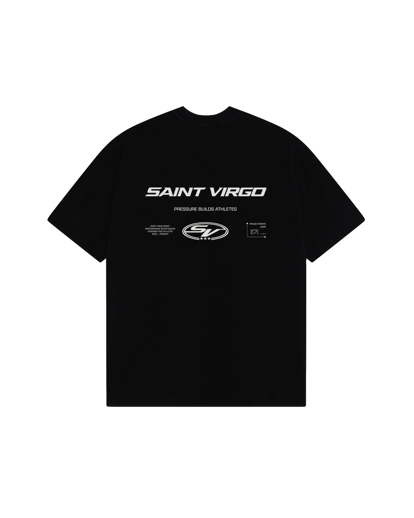 PRESSURE BUILDS ATHLETES | Black Performance T-Shirt