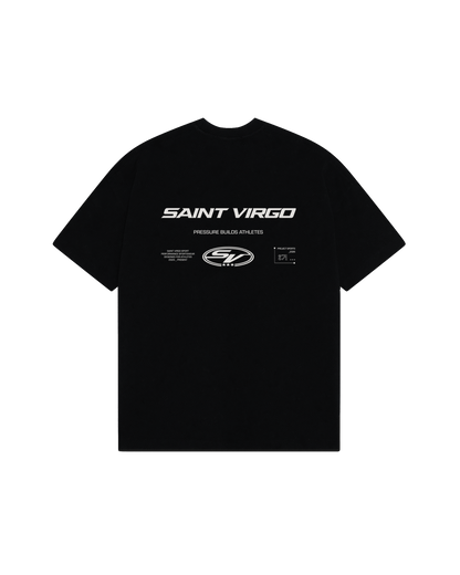 PRESSURE BUILDS ATHLETES | Black Performance T-Shirt
