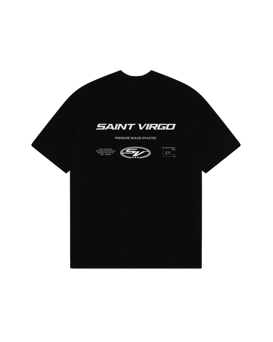 PRESSURE BUILDS ATHLETES | Black Performance T-Shirt