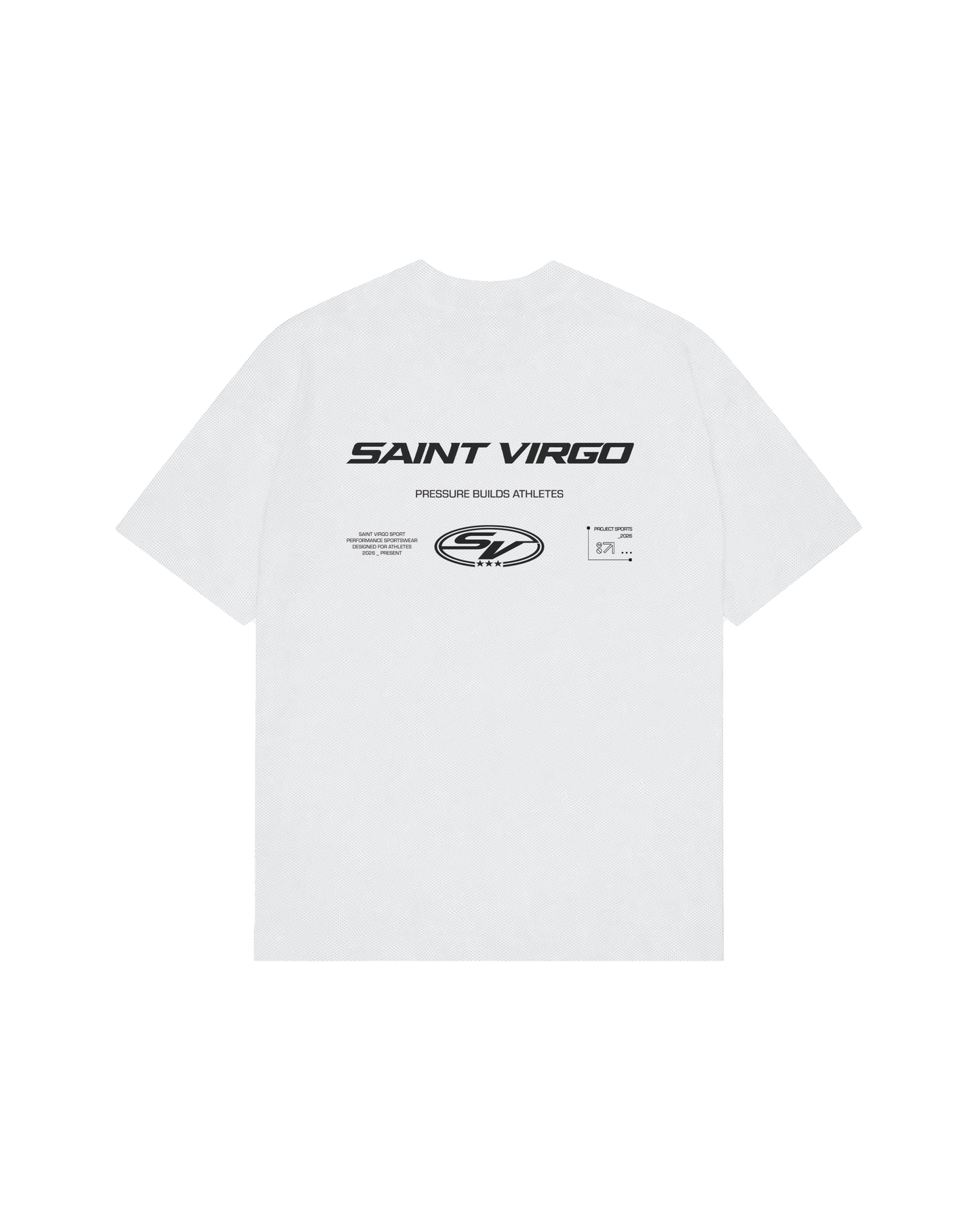 PRESSURE BUILDS ATHLETES | White Performance T-Shirt