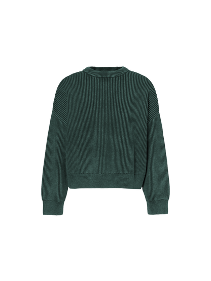SAINT VIRGO | Acid Washed Race Green Knit Jumper