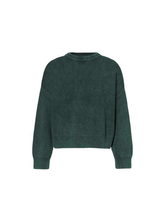 SAINT VIRGO | Acid Washed Race Green Knit Jumper