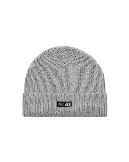 ESSENTIAL | Grey Ribbed Beanie