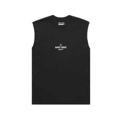 Saint Virgo Sport Star Cut Off Tank, merging contemporary sportswear with ready-to-wear luxury sportswear, offering a stylish, athletic fit that reflects athletic essentialism and redefines sportswear for the modern sport enthusiast.