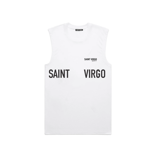RUN SPLIT LOGO | White Tank