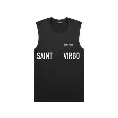 RUN SPLIT LOGO | Black Tank