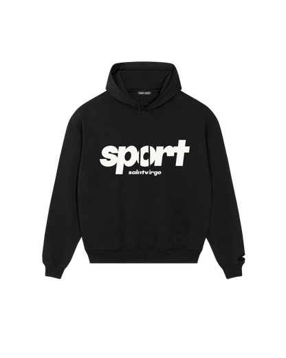 SPORT | Distressed Black Hoodie