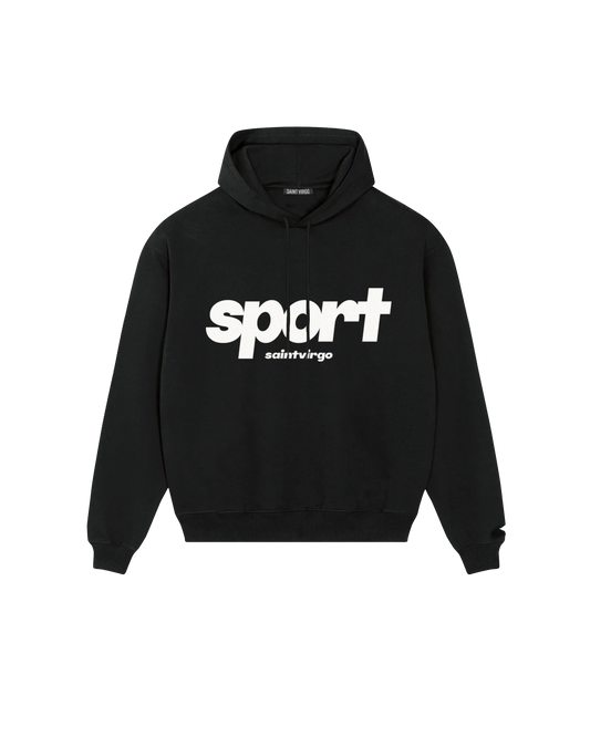 SPORT | Distressed Black Hoodie