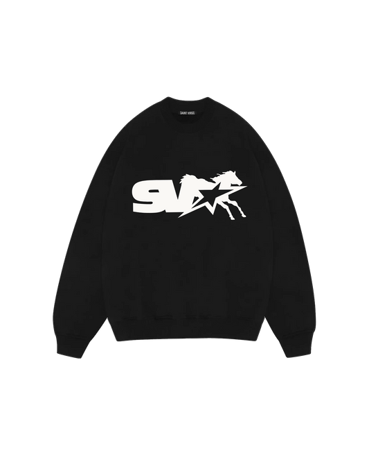 SV HORSERACE| Black Sweatshirt Heavy