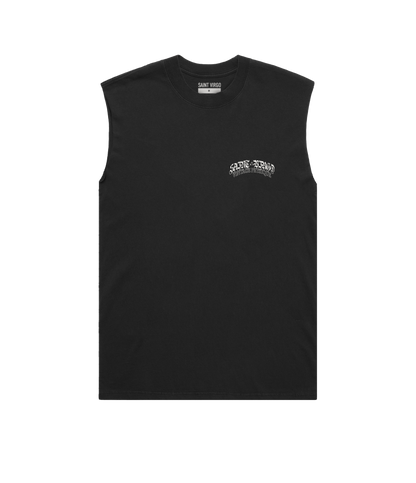 VINTAGE PHYSIQUE | Faded Black Cut Off Tank