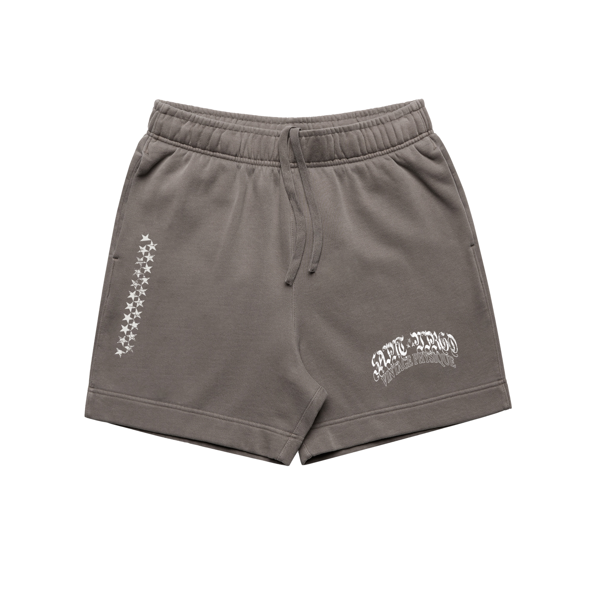 Saint Virgo Vintage Physique Shorts, blending nostalgic design with modern luxury sportswear. Crafted for those who embrace athletic essentialism, redefining sportswear with a vintage-inspired look for active lifestyles.
