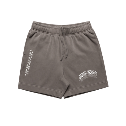 Saint Virgo Vintage Physique Shorts, blending nostalgic design with modern luxury sportswear. Crafted for those who embrace athletic essentialism, redefining sportswear with a vintage-inspired look for active lifestyles.