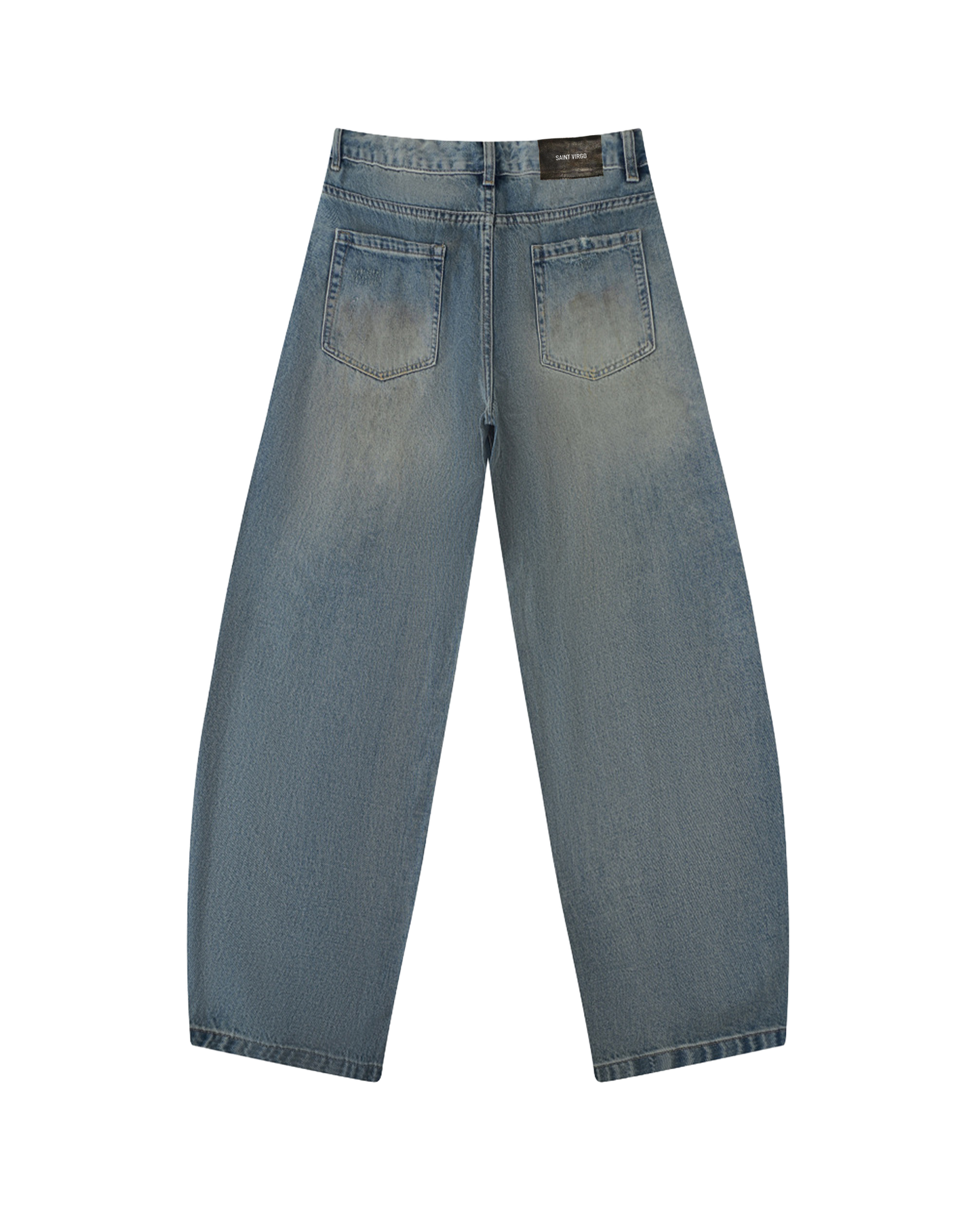WORN DENIM | Distressed Barrel Jeans